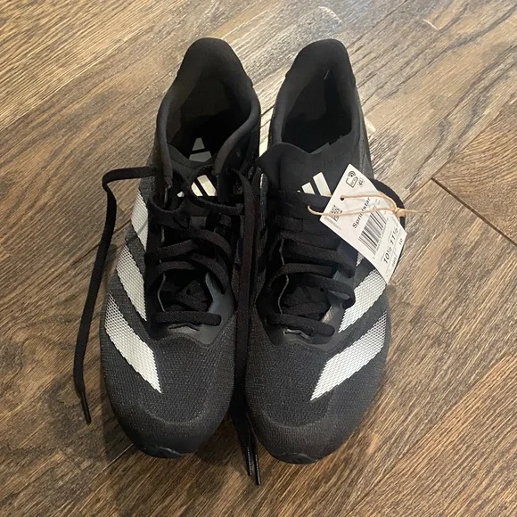 Adidas Men's Black and White Sprintstar Running Shoes - Picture 1 of 4